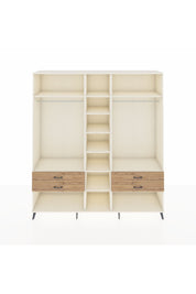 Hyperion Dolap 10 Raflı 4 Çekmeceli 2 Askılı 220x44x243 Aytaşı-Aytaşı/Çam