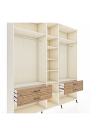 Hyperion Dolap 10 Raflı 4 Çekmeceli 2 Askılı 220x44x243 Aytaşı-Aytaşı/Çam