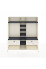 Hyperion Dolap 10 Raflı 4 Çekmeceli 2 Askılı 220x44x243 Aytaşı-Antrasit/Aytaşı