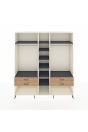 Hyperion Dolap 10 Raflı 4 Çekmeceli 2 Askılı 220x44x243 Aytaşı-Antrasit/Çam