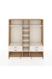 Hyperion Dolap 10 Raflı 4 Çekmeceli 2 Askılı 220x44x243 Çam-Aytaşı/Aytaşı