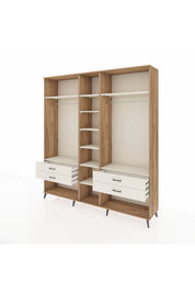 Hyperion Dolap 10 Raflı 4 Çekmeceli 2 Askılı 220x44x243 Çam-Aytaşı/Aytaşı