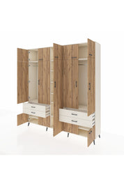 Hyperion Dolap 12 Raflı 4 Çekmeceli 2 Askılı 220x44x243 - S553M011V01B