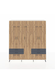 Hyperion Dolap 12 Raflı 4 Çekmeceli 2 Askılı 220x44x243 - S553M011V02B