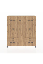 Hyperion Dolap 12 Raflı 4 Çekmeceli 2 Askılı 220x44x243 - S553M011V03B