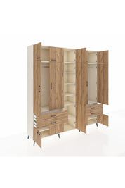 Hyperion Dolap 12 Raflı 4 Çekmeceli 2 Askılı 220x44x243 - S553M011V03B