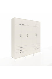 Hyperion Dolap 12 Raflı 4 Çekmeceli 2 Askılı 220x44x243 - S553M011V04B