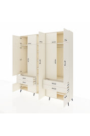 Hyperion Dolap 12 Raflı 4 Çekmeceli 2 Askılı 220x44x243 - S553M011V04B