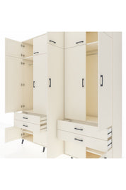 Hyperion Dolap 12 Raflı 4 Çekmeceli 2 Askılı 220x44x243 - S553M011V04B