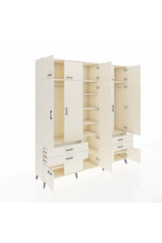 Hyperion Dolap 12 Raflı 4 Çekmeceli 2 Askılı 220x44x243 - S553M011V04B