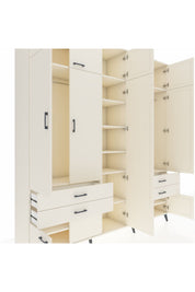 Hyperion Dolap 12 Raflı 4 Çekmeceli 2 Askılı 220x44x243 - S553M011V04B