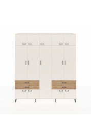 Hyperion Dolap 12 Raflı 4 Çekmeceli 2 Askılı 220x44x243 - S553M011V06B