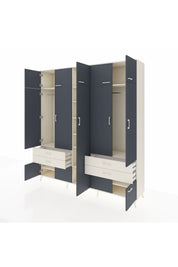 Hyperion Dolap 12 Raflı 4 Çekmeceli 2 Askılı 220x44x243 - S553M011V07B