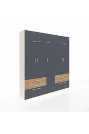 Hyperion Dolap 12 Raflı 4 Çekmeceli 2 Askılı 220x44x243 - S553M011V09B