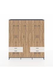 Hyperion Dolap 12 Raflı 4 Çekmeceli 2 Askılı 220x44x243 - S553M011V10B