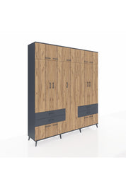 Hyperion Dolap 12 Raflı 4 Çekmeceli 2 Askılı 220x44x243 - S553M011V11B