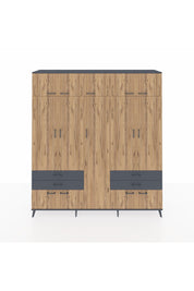 Hyperion Dolap 12 Raflı 4 Çekmeceli 2 Askılı 220x44x243 - S553M011V11B