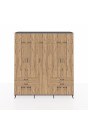 Hyperion Dolap 12 Raflı 4 Çekmeceli 2 Askılı 220x44x243 - S553M011V12B