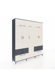 Hyperion Dolap 12 Raflı 4 Çekmeceli 2 Askılı 220x44x243 - S553M011V14B