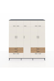 Hyperion Dolap 12 Raflı 4 Çekmeceli 2 Askılı 220x44x243 - S553M011V15B