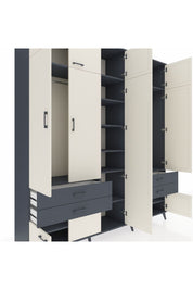 Hyperion Dolap 12 Raflı 4 Çekmeceli 2 Askılı 220x44x243 - S553M011V14B