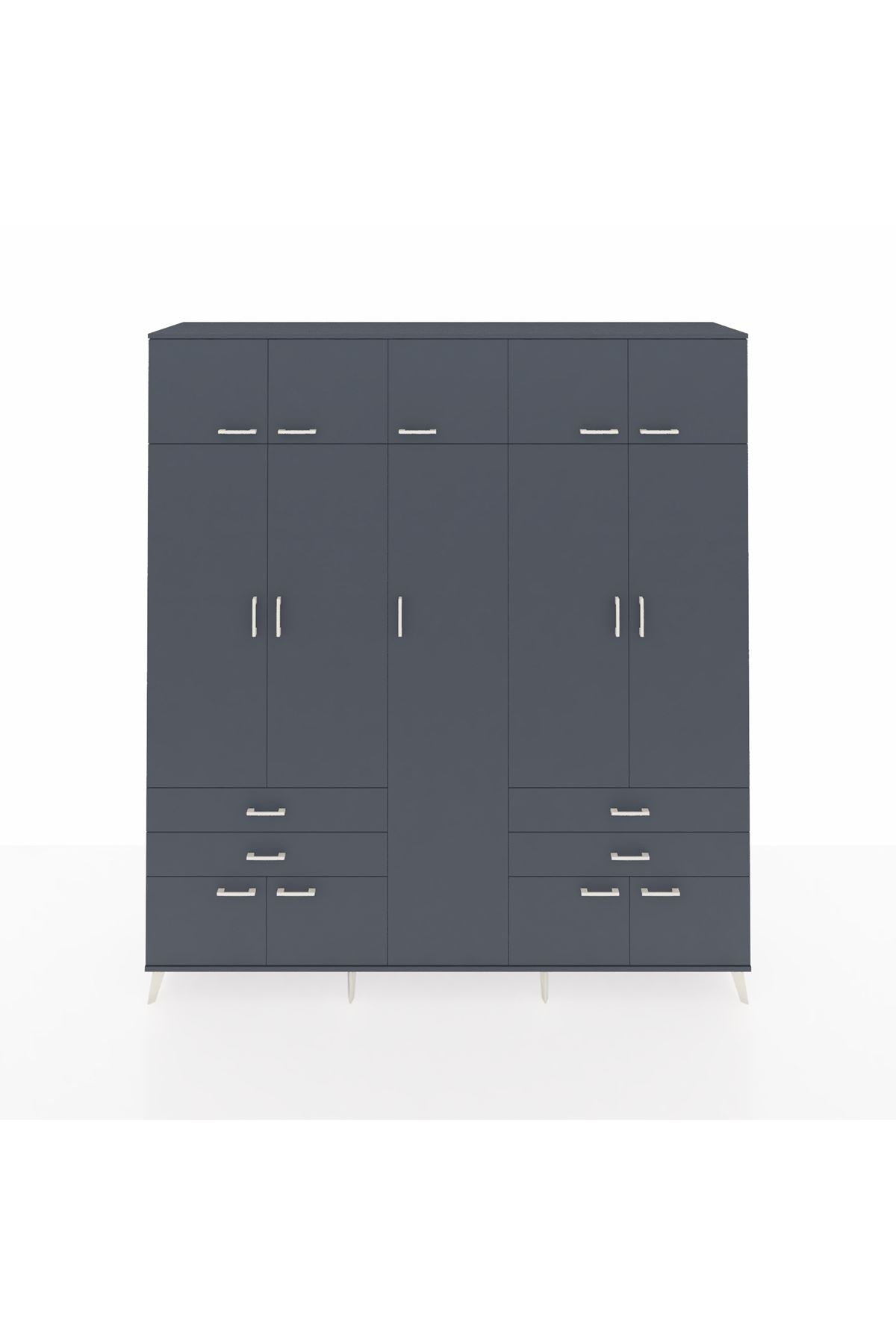 Hyperion Dolap 12 Raflı 4 Çekmeceli 2 Askılı 220x44x243 - S553M011V17B