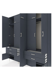 Hyperion Dolap 12 Raflı 4 Çekmeceli 2 Askılı 220x44x243 - S553M011V17B