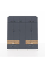 Hyperion Dolap 12 Raflı 4 Çekmeceli 2 Askılı 220x44x243 - S553M011V18B