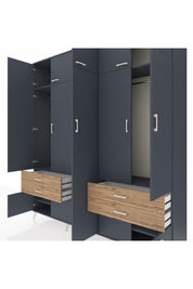 Hyperion Dolap 12 Raflı 4 Çekmeceli 2 Askılı 220x44x243 - S553M011V18B