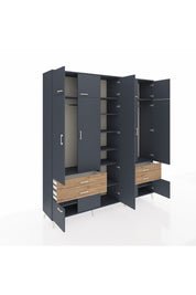 Hyperion Dolap 12 Raflı 4 Çekmeceli 2 Askılı 220x44x243 - S553M011V18B