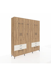 Hyperion Dolap 12 Raflı 4 Çekmeceli 2 Askılı 220x44x243 - S553M011V19B