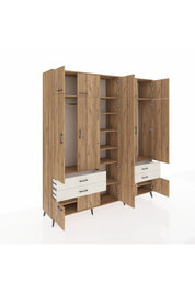 Hyperion Dolap 12 Raflı 4 Çekmeceli 2 Askılı 220x44x243 - S553M011V19B