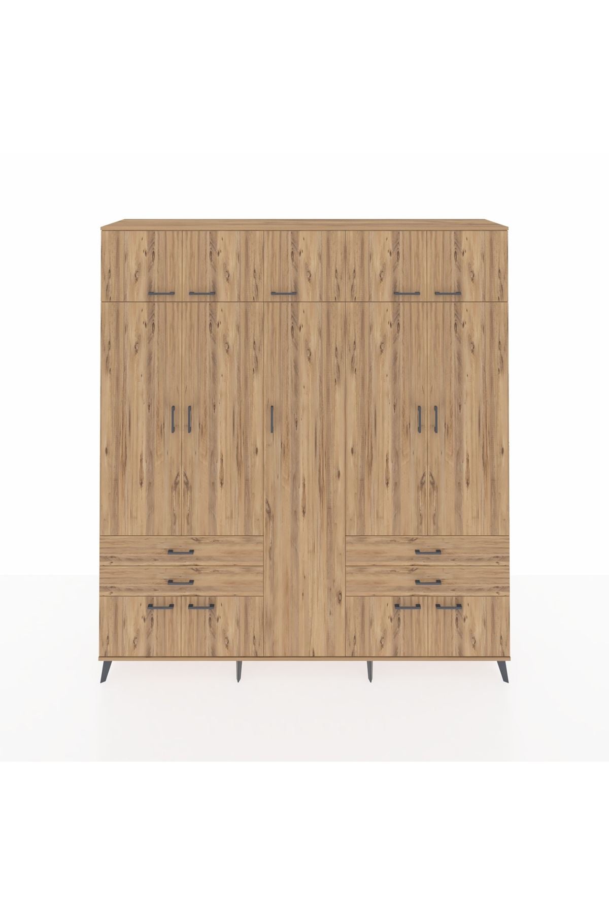 Hyperion Dolap 12 Raflı 4 Çekmeceli 2 Askılı 220x44x243 - S553M011V21B