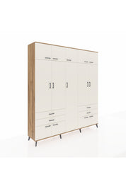 Hyperion Dolap 12 Raflı 4 Çekmeceli 2 Askılı 220x44x243 - S553M011V22B