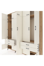 Hyperion Dolap 12 Raflı 4 Çekmeceli 2 Askılı 220x44x243 - S553M011V22B