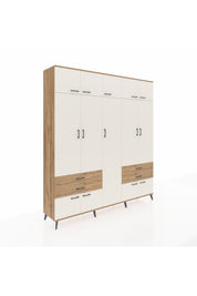 Hyperion Dolap 12 Raflı 4 Çekmeceli 2 Askılı 220x44x243 - S553M011V24B