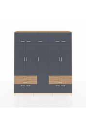 Hyperion Dolap 12 Raflı 4 Çekmeceli 2 Askılı 220x44x243 - S553M011V27B