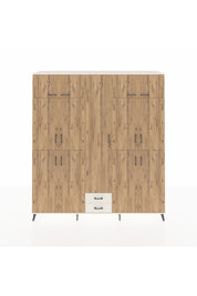 Hyperion Dolap 10 Raflı 2 Çekmeceli 4 Askılı 220x44x243 Aytaşı-Çam/Aytaşı