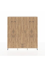 Hyperion Dolap 10 Raflı 2 Çekmeceli 4 Askılı 220x44x243 Aytaşı-Çam/Çam