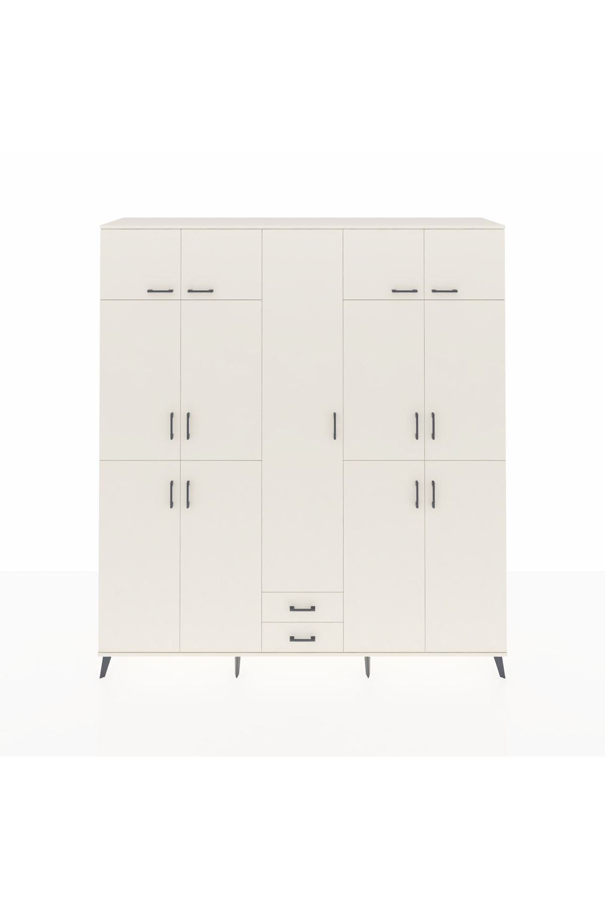 Hyperion Dolap 10 Raflı 2 Çekmeceli 4 Askılı 220x44x243 Aytaşı-Aytaşı/Aytaşı