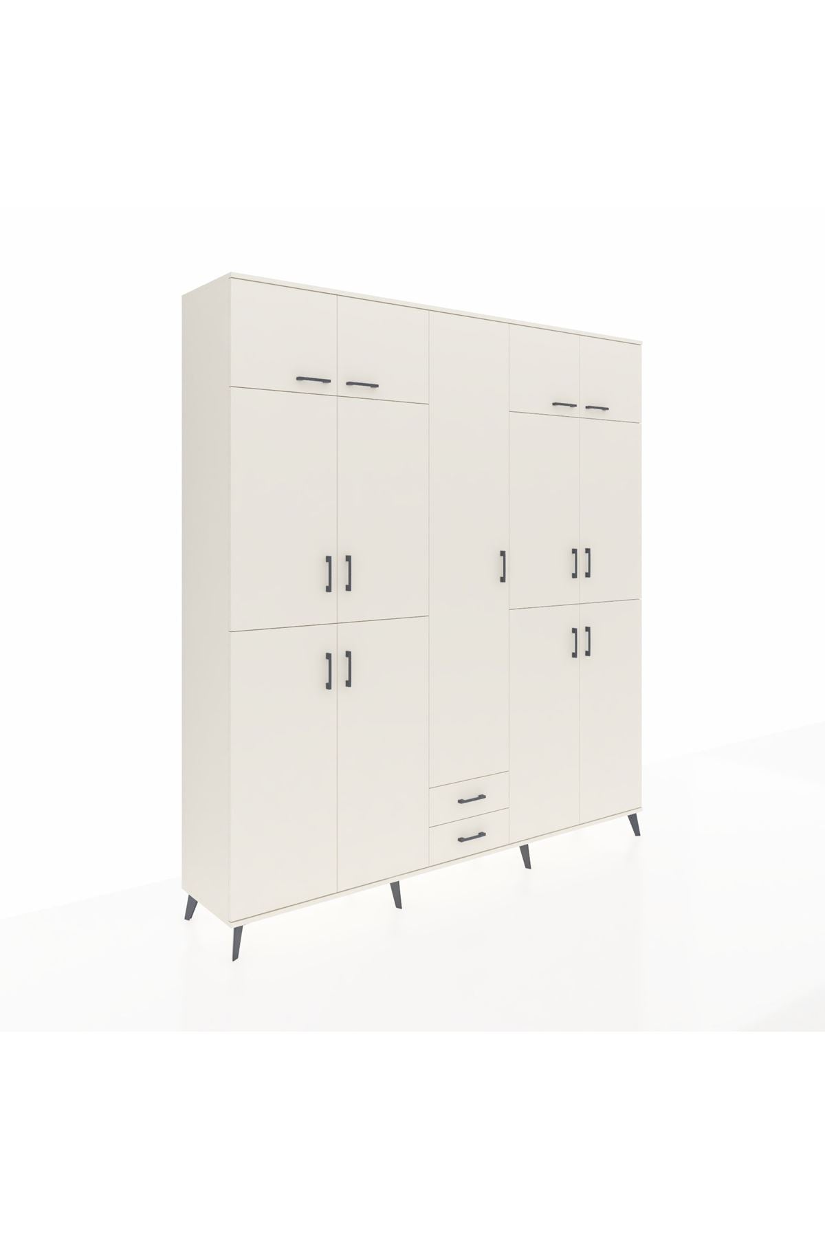 Hyperion Dolap 10 Raflı 2 Çekmeceli 4 Askılı 220x44x243 Aytaşı-Aytaşı/Aytaşı