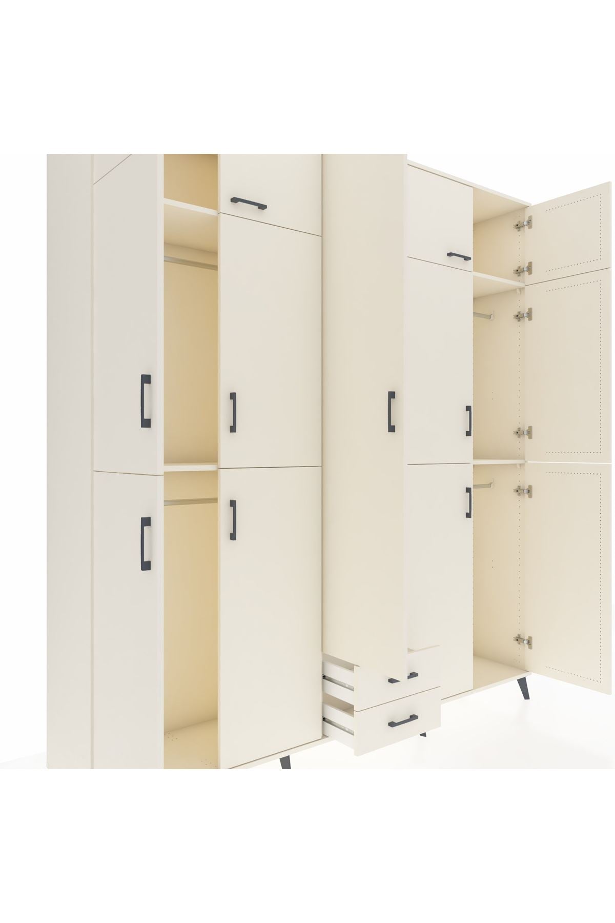 Hyperion Dolap 10 Raflı 2 Çekmeceli 4 Askılı 220x44x243 Aytaşı-Aytaşı/Aytaşı