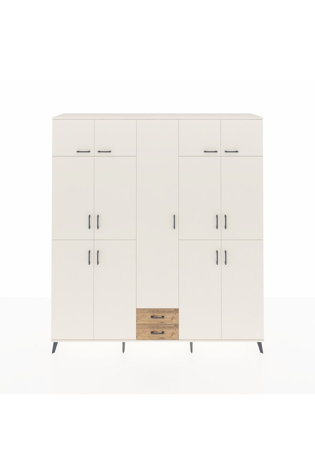 Hyperion Dolap 10 Raflı 2 Çekmeceli 4 Askılı 220x44x243 Aytaşı-Aytaşı/Çam