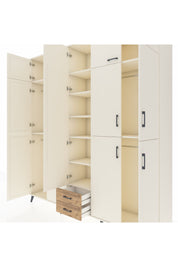 Hyperion Dolap 10 Raflı 2 Çekmeceli 4 Askılı 220x44x243 Aytaşı-Aytaşı/Çam