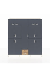 Hyperion Dolap 10 Raflı 2 Çekmeceli 4 Askılı 220x44x243 Aytaşı-Antrasit/Çam