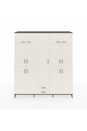 Hyperion Dolap 10 Raflı 2 Çekmeceli 4 Askılı 220x44x243 Antrasit-Aytaşı/Aytaşı