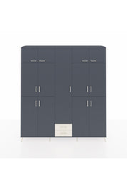 Hyperion Dolap 10 Raflı 2 Çekmeceli 4 Askılı 220x44x243 Antrasit-Antrasit/Aytaşı