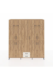 Hyperion Dolap 10 Raflı 2 Çekmeceli 4 Askılı 220x44x243 Çam-Çam/Aytaşı