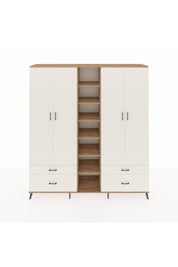 Hyperion Dolap 12 Raflı 4 Çekmeceli 2 Askılı 220x44x243 - S553M001V22B