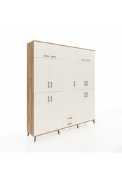 Hyperion Dolap 10 Raflı 2 Çekmeceli 4 Askılı 220x44x243 Çam-Aytaşı/Aytaşı